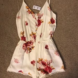 White floral romper